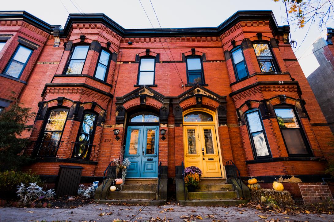 Image of brick home on Germain Street in Saint John